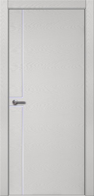 Дверь Шпон дуба 707 ДГ 21- 9 (Эмаль светло-серая по шпону)