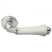 Ручка дверная MH-41-CLASSIC PG/W Хром/Белый