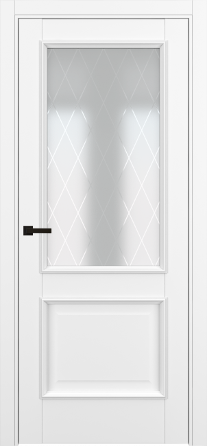 Межкомнатная дверь Classico-13 Shellac White White Сrystal