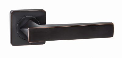 Ручка дверная "Равенна", бронза черная с патиной