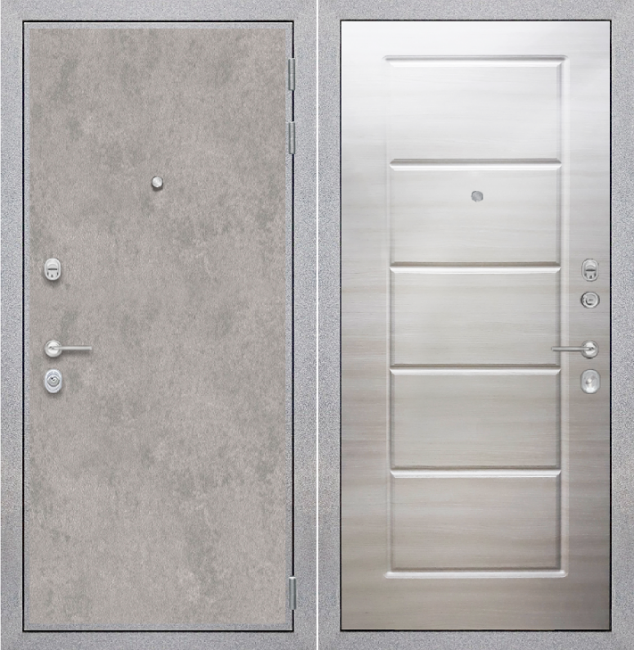 Дверь ZMD Лофт бетон Акация светлая