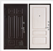 Дверь входная взломостойкая Сенатор 3D Марсель, цвет венге,  панель - вена цвет белая патина