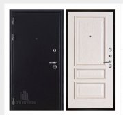 Дверь входная Колизей, цвет темное серебро антик, панель -  вена цвет белая патина