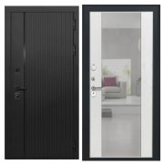 Дверь Luxor-45 Алиса (16мм, ПВХ ясень белый, зеркало)