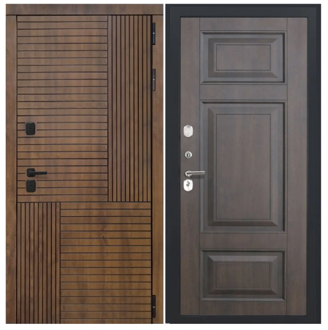 Дверь Авеста - ФЛ-659 (12мм, nussbaum+черная патина винорит)