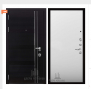 Дверь входная взломостойкая Сенатор Карбон, цвет черная мозаика,  панель - aurum цвет манхэттен гладкий
