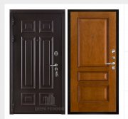 Дверь входная взломостойкая Сенатор 3D Марсель, цвет венге,  панель - вена цвет античный дуб Дверь входная взломостойкая Сенатор 3D Марсель, цвет венге,  панель - вена цвет античный дуб