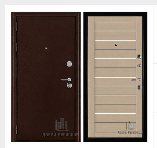 Дверь входная взломостойкая Феникс 3K, цвет медный антик, панель -  4 2