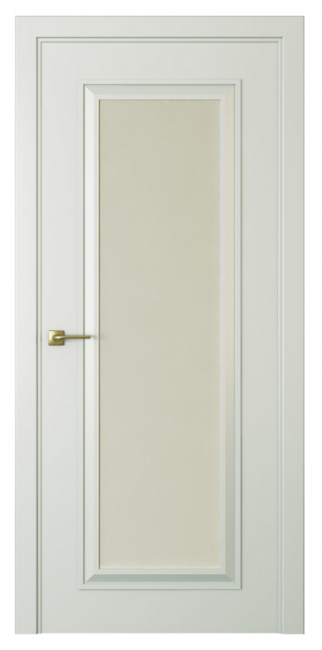 Межкомнатная дверь Mадрид 1 (ст.белое матовое)  Эмаль серый шелк