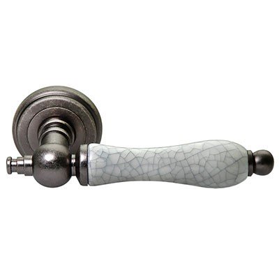 Ручка дверная MH-42-CLASSIC PG/W Старое мат.серебро/серый