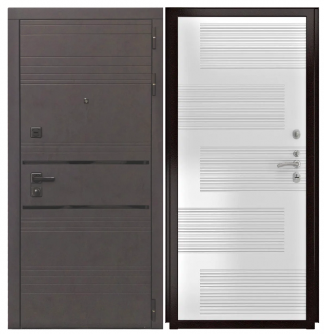 Входная дверь Luxor - 43 - ФЛ-185 (10мм, ПВХ ясень белый)