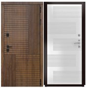 Дверь Авеста - ФЛ-185 (10мм, ПВХ ясень белый)