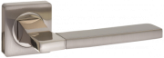 Ручка дверная "AL 524-02 SN/NP", никель матовый/никель блестящий