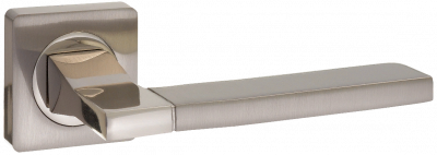 Ручка дверная "AL 524-02 SN/NP", никель матовый/никель блестящий