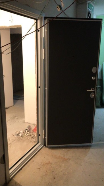 Дверь ZMD Лофт бетон Гладкая Титан