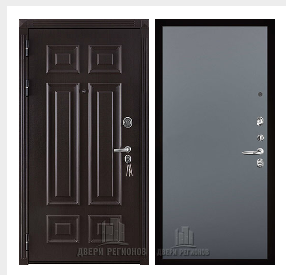 Дверь входная взломостойкая Сенатор 3D Марсель, цвет венге,  панель - aurum цвет антрацит гладкий