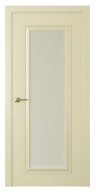 Межкомнатная дверь Mадрид 1 (ст.белое матовое)  Эмаль шампань