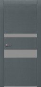 Дверь Шпон дуба 703 ДО 21- 9, стекло Серое (Эмаль серая по шпону)