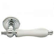 Ручка дверная MH-42-CLASSIC PG/W Хром/Белый