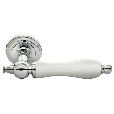 Ручка дверная MH-42-CLASSIC PG/W Хром/Белый