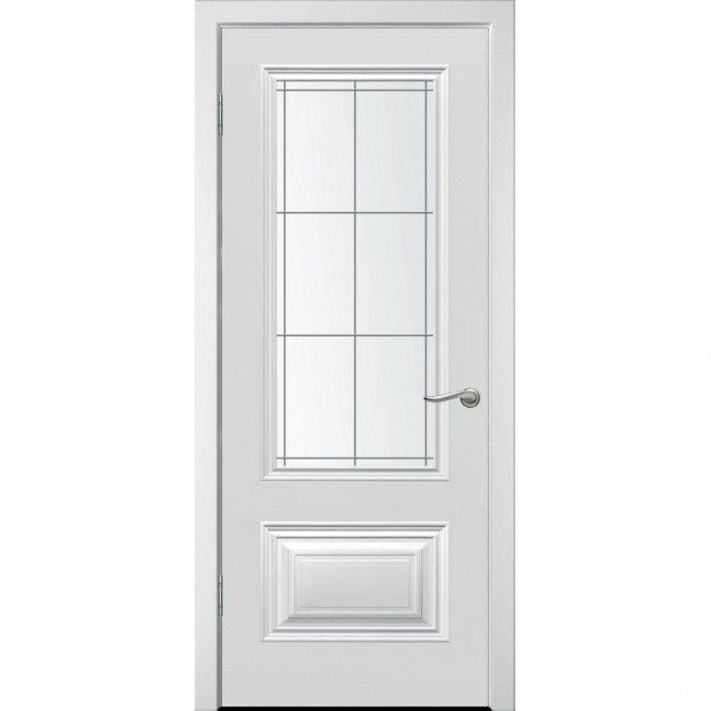 Межкомнатная дверь Симпл-2 белая эмаль ДО