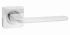 Ручка дверная "Лана", матовый супер белый/хром блестящий