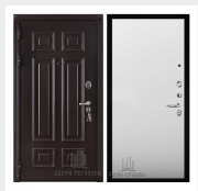 Дверь входная взломостойкая Сенатор 3D Марсель, цвет венге,  панель - aurum цвет манхэттен гладкий