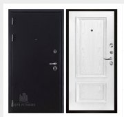 Дверь входная Колизей, цвет темное серебро антик, панель -  корсика цвет дуб perla