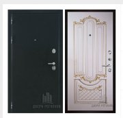 Дверь входная Президент Х7, цвет хамелеон антик, панель -  александрия цвет эмаль слоновая кость/патина золото