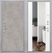 Дверь ZMD Лофт бетон Зеркало XXL Сноу