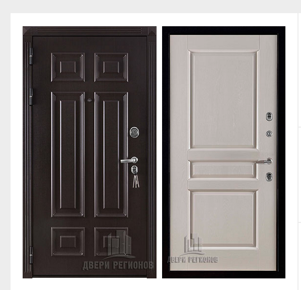 Дверь входная взломостойкая Сенатор 3D Марсель, цвет венге,  панель - виктория цвет эмаль слоновая кость Дверь входная взломостойкая Сенатор 3D Марсель, цвет венге,  панель - виктория цвет эмаль слоновая кость