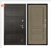 Дверь входная со сменными панелями Министр, цвет горький шоколад,  панель - вена цвет нефрит