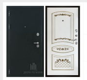 Дверь входная Президент Х7, цвет хамелеон антик, панель -  алина цвет эмаль белая/патина золото