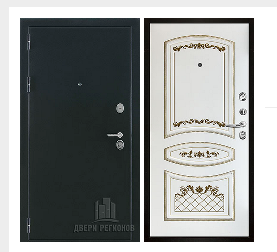 Дверь входная Президент Х7, цвет хамелеон антик, панель -  алина цвет эмаль белая/патина золото