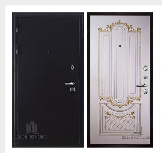 Дверь входная Колизей, цвет темное серебро антик, панель -  александрия цвет эмаль слоновая кость/патина золото