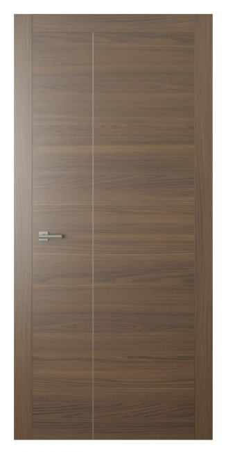 Межкомнатная дверь De Vesta 1 (глухая)  Экошпон клен шоколадный