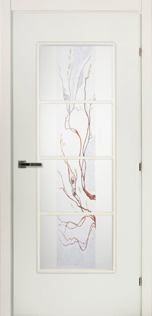 Дверь CPL 50.40 ДО 21- 9, стекло Цветное (Белый) Дверь CPL 50.40 ДО 21- 9, стекло Цветное (Белый)