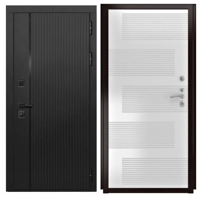 Дверь Luxor-45 ФЛ-185 (10мм, ПВХ ясень белый)