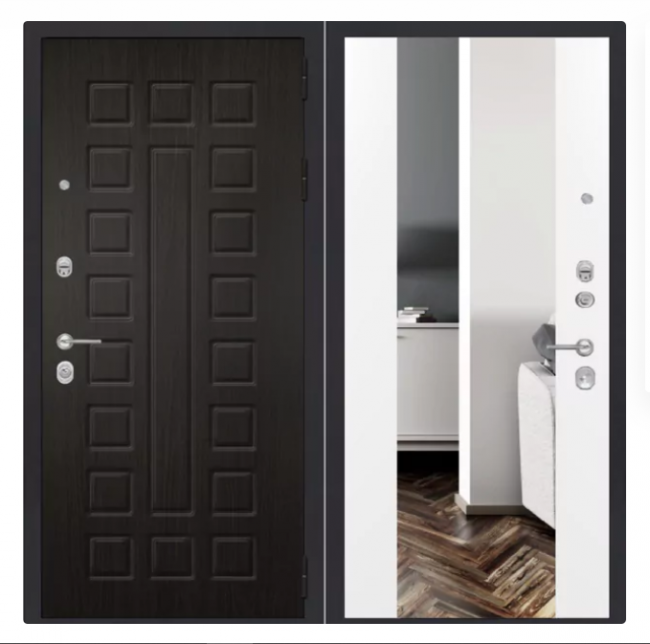 Дверь ZMD Премиум 183 Зеркало XXL Сноу Дверь ZMD Премиум 183 Зеркало XXL Сноу