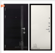 Дверь входная взломостойкая Сенатор Карбон, цвет черная мозаика, панель - aurum цвет дуб натуральный гладкий