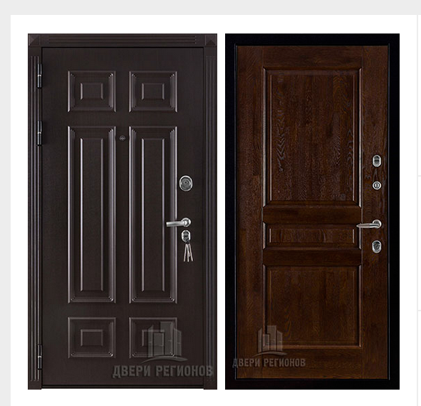 Дверь входная взломостойкая Сенатор 3D Марсель, цвет венге, панель - виктория цвет античный орех