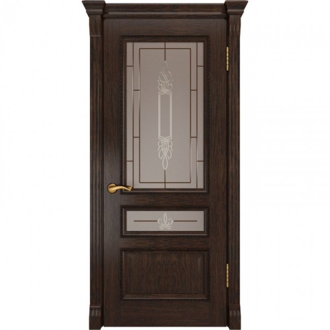 Межкомнатная дверь Фемида-2 со стеклом (Мореный дуб) Межкомнатная дверь Фемида-2 со стеклом (Мореный дуб)