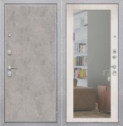 Дверь ZMD Лофт бетон Зеркало стандарт Сандал светлый