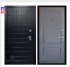 Дверь входная взломостойкая Сенатор ПЛЮС, цвет альберо блэк рисунок грань, панель - perfecto цвет серый бархат