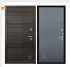 Дверь входная со сменными панелями Министр, цвет горький шоколад,  панель - aurum цвет антрацит гладкий