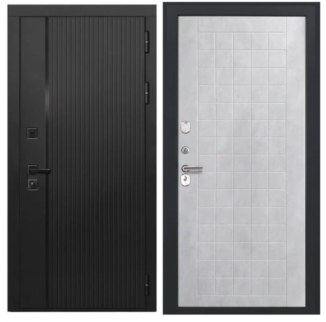 Дверь Luxor-45 ФЛ-256 (10мм, бетон снежный)