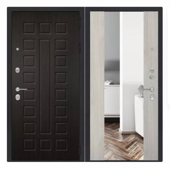 Дверь ZMD Премиум 183 Зеркало XXL Белая сосна Дверь ZMD Премиум 183 Зеркало XXL Белая сосна