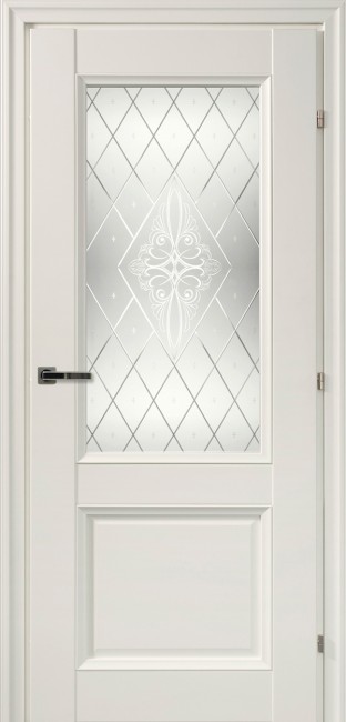 Дверь CPL 33.24Ф ДО 21- 9, стекло Роса (Белый)