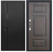 Дверь Luxor-45 ФЛ-659 (12мм, nussbaum + черная патина винорит)