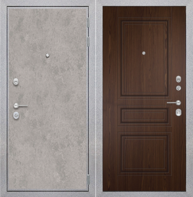 Дверь ZMD Лофт бетон Классика Орех бренди